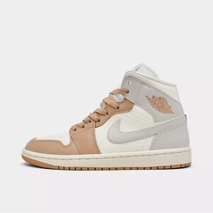 WOMEN'S AIR JORDAN RETRO 1 MID CASUAL SHOES